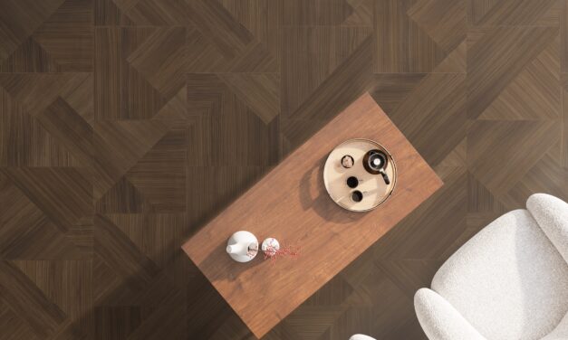 PVC-vloer met artistiek houtpatroon