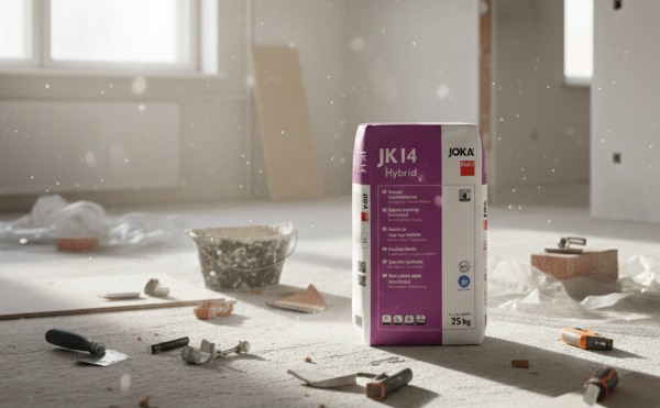 JOKA hybride egalisatie JK14 combineert het beste van twee werelden: cement en gips.