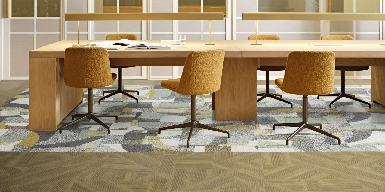 Interface geeft parketvloer een eigentijdse twist met de nieuwe Cut & Form™ LVT